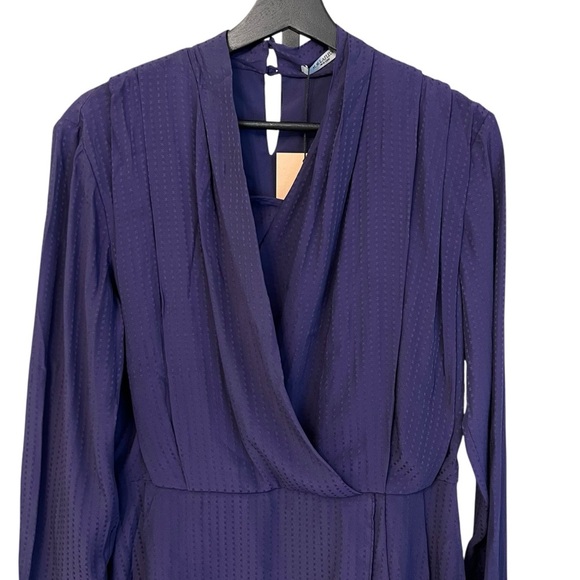 Elegant Purple Wrap Top - Picture 3 of 9